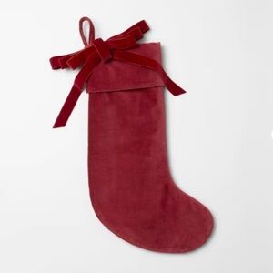 Velvet Bow Stocking Red - Threshold™ designed with Studio McGee